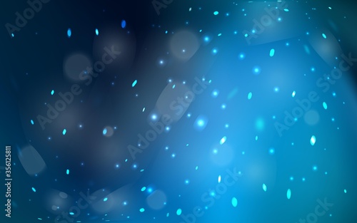 Light BLUE vector cover with beautiful snowflakes. Shining colored illustration with snow in christmas style. New year design for your business advert.