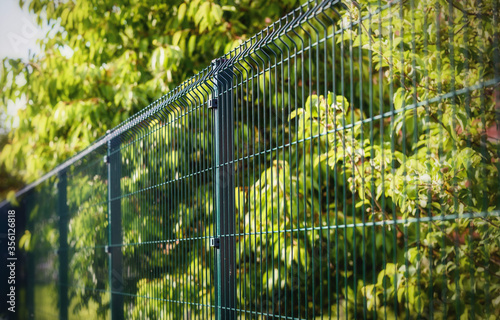 Fototapete grating wire industrial fence panels, pvc metal fence panel