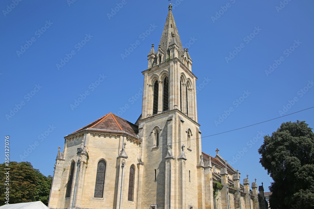 St Geronce Church in Bourg, which is a village located on the  bank of the Dordogne, in the heart of the wine appellation of Côtes de Bourg, Gironde, Nouvelle-Aquitaine, southwestern France.