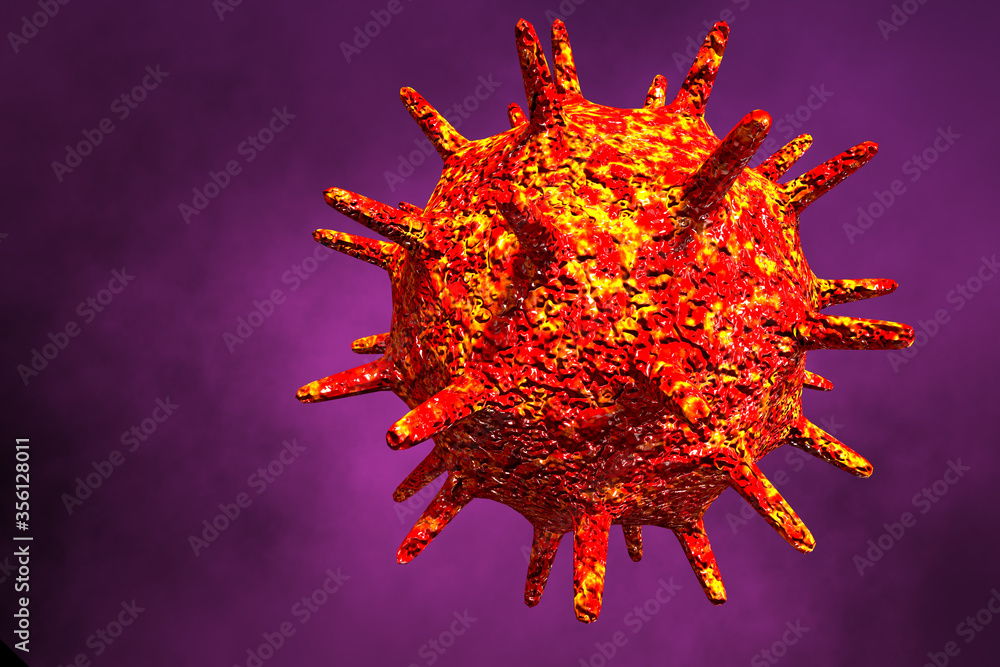 Coronavirus 2019 COVID-19 outbreak. Biology science 3D illustration. Coronavirus 2019 COVID-19 outbreak. Biology science 3D illustration.