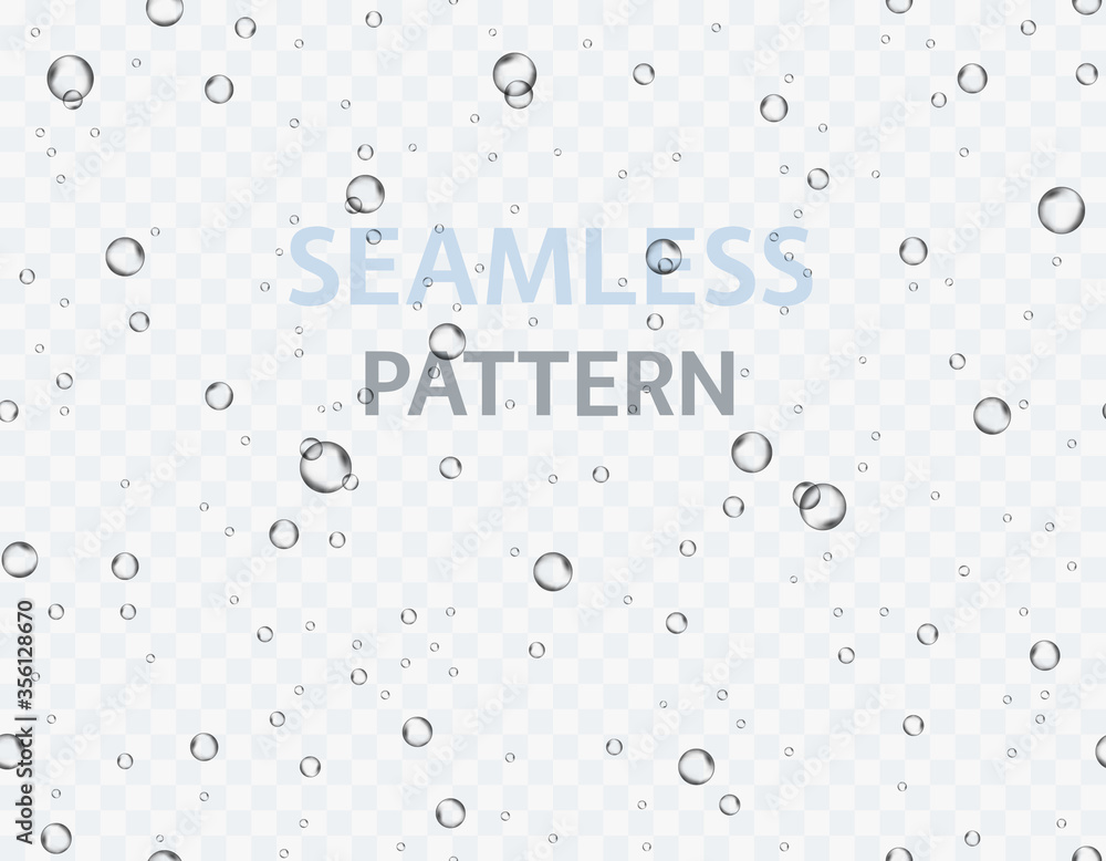 Bubbles underwater texture isolated on transparent background. Vector fizzy air, gas or oxygen under water seamless pattern. Realistic champagne drink, soda effect template. Bubbles underwater texture isolated on transparent background. Vector fizzy air, gas or oxygen under water seamless pattern. Realistic champagne drink, soda effect template.