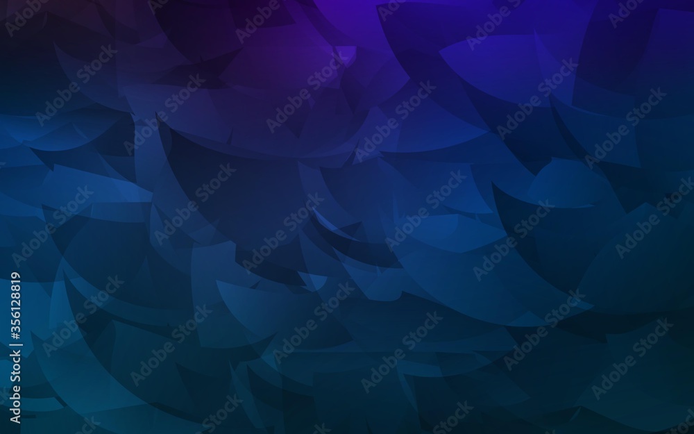 Fototapeta premium Dark BLUE vector shining triangular backdrop. Colorful illustration in abstract style with triangles. Brand new design for your business.