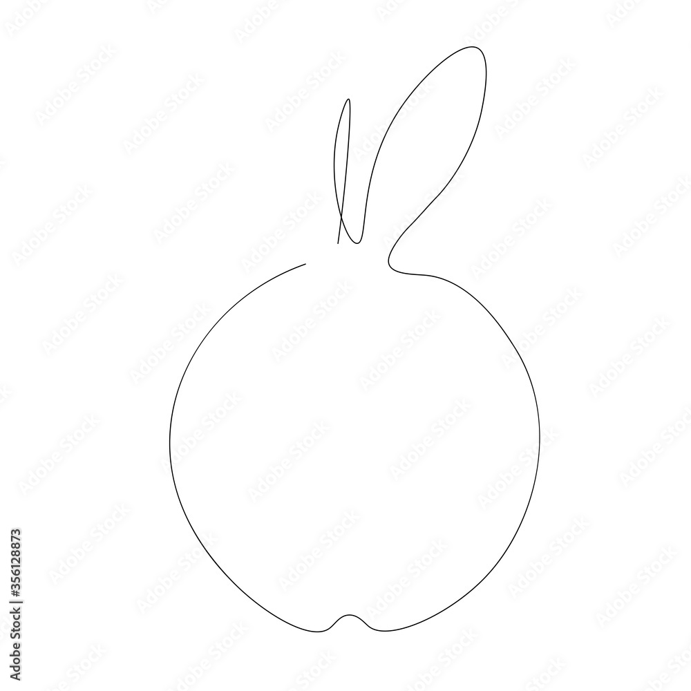 Apple icon on white background, vector illustration Apple icon on white background, vector illustration
