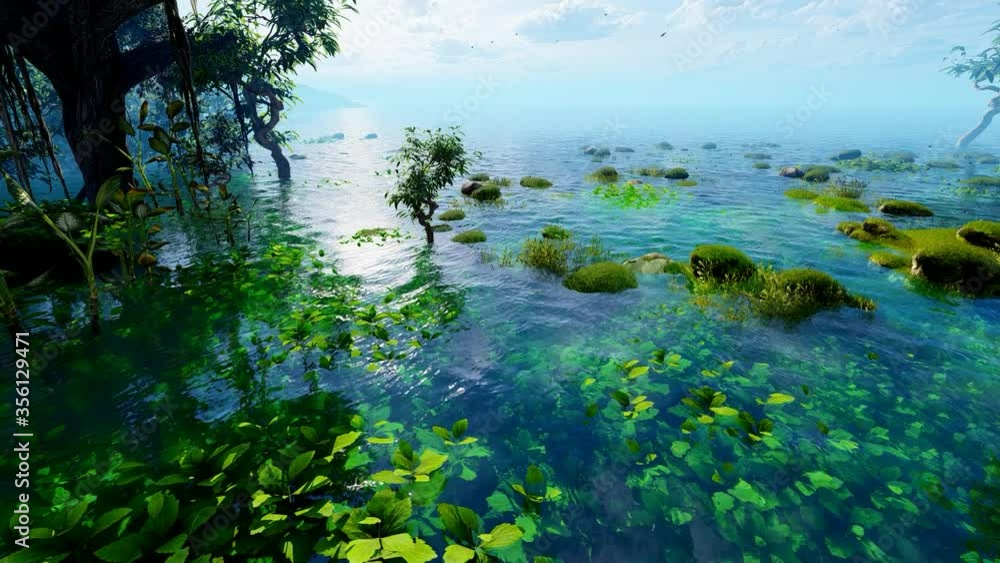 Island Bay Panorama. Animation on the theme of nature and climate, ecology and vegetation, travel and territories. Island Bay Panorama. Animation on the theme of nature and climate, ecology and vegetation, travel and territories.