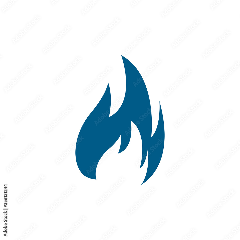 Fire Blue Icon On White Background. Blue Flat Style Vector Illustration Fire Blue Icon On White Background. Blue Flat Style Vector Illustration