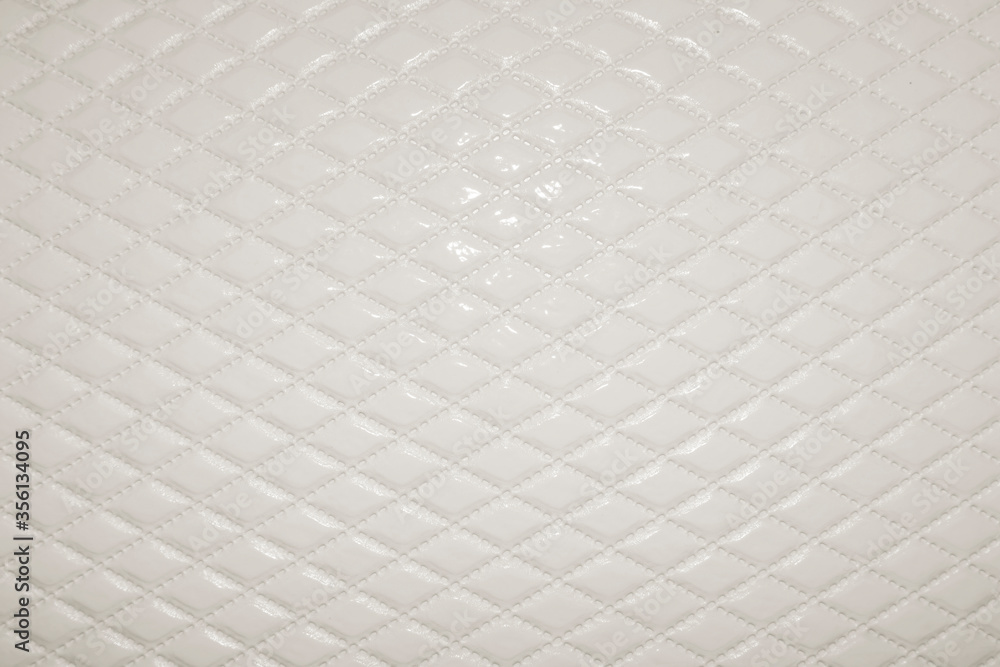 Fototapeta premium white leather quilted texture background