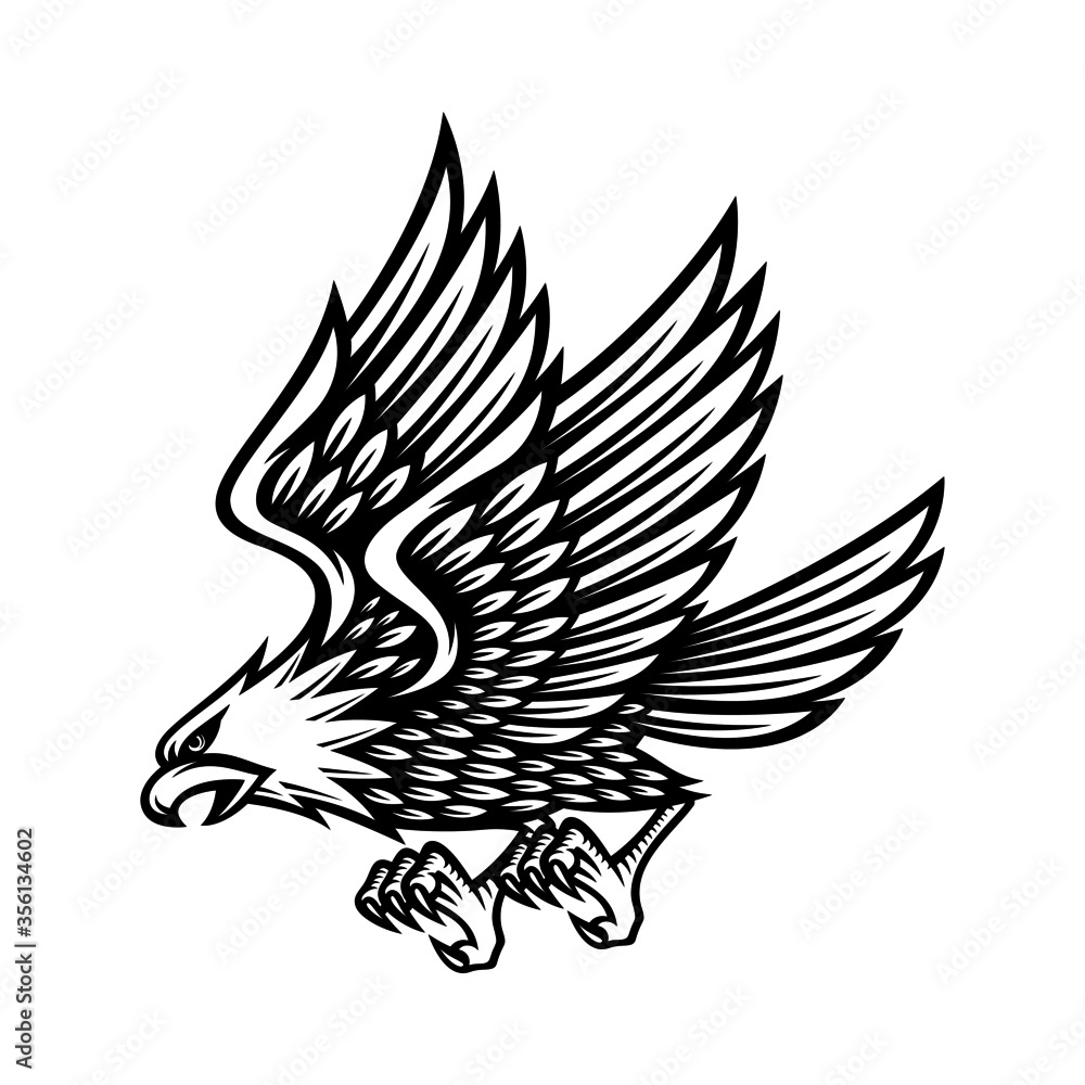 Obraz premium eagle symbol illustration. design on white background.