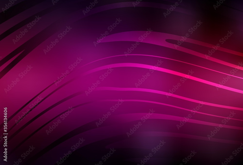 Fototapeta premium Dark Pink vector layout with bent lines.