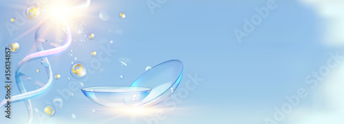 Blue contact lenses for your eye health.