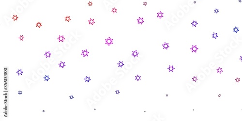 Light blue, red vector texture with disease symbols.