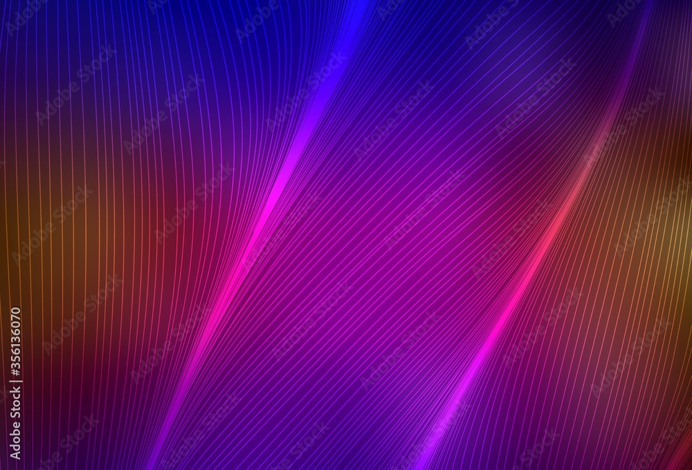 Fototapeta premium Dark Blue, Red vector texture with wry lines.