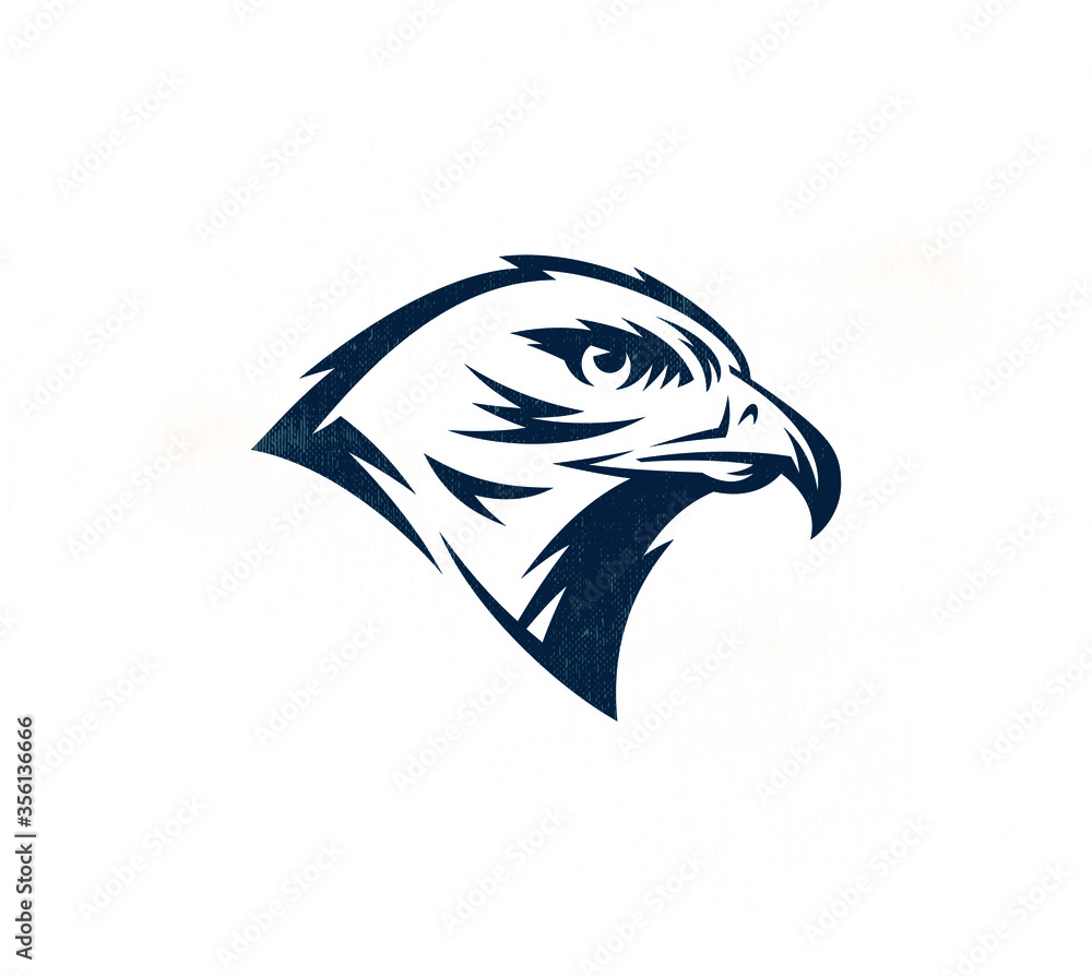 Obraz premium Eagle vector illustration. Textured eagle sticker, icon and logotype