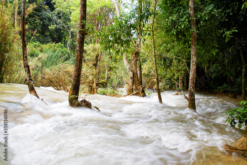 Waterfalls near Luang Prabang, Laos. photo