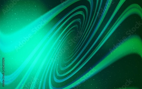 Light Green vector background with astronomical stars. Shining colored illustration with bright astronomical stars. Template for cosmic backgrounds.