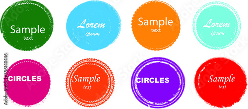 Set of abstract shapes. Vector stamps