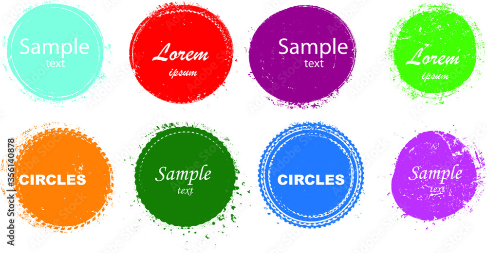 Set of abstract shapes. Vector stamps Set of abstract shapes. Vector stamps