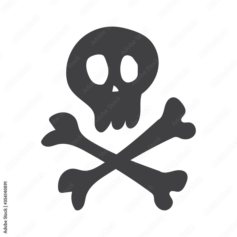 Skull and Crossbones on White Background Skull and Crossbones on White Background