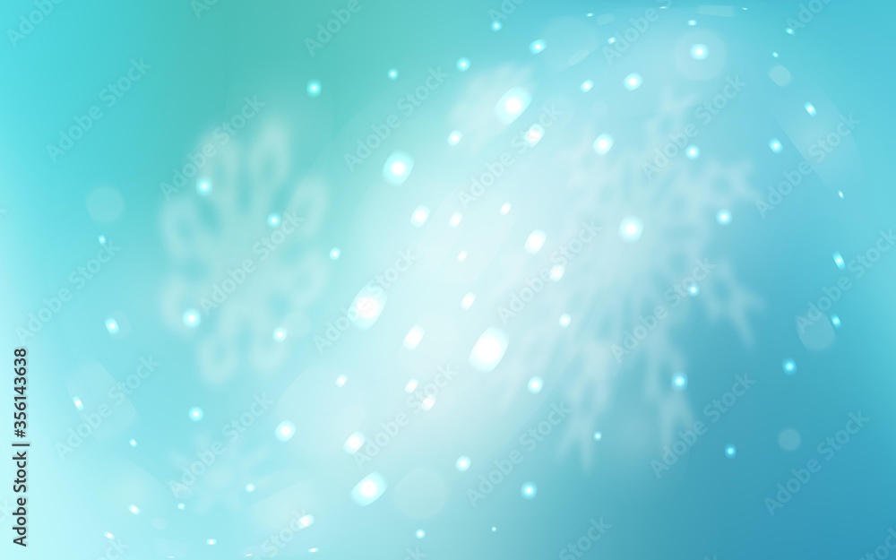 Light Blue, Green vector template with ice snowflakes. Decorative shining illustration with snow on abstract template. The template can be used as a new year background. Light Blue, Green vector template with ice snowflakes. Decorative shining illustration with snow on abstract template. The template can be used as a new year background.