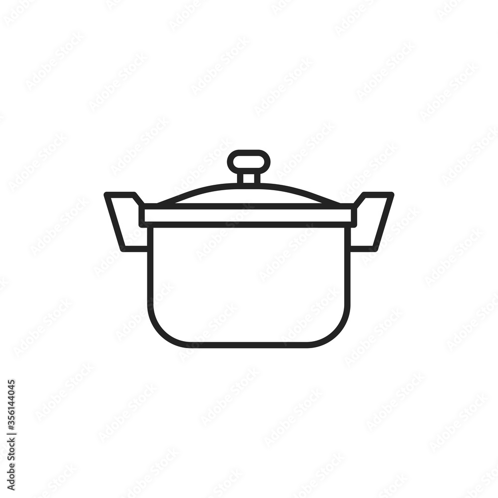 Saucepan ginseng soup line black icon. Korean food. Sign for web page, mobile app, button, logo. Editable stroke Saucepan ginseng soup line black icon. Korean food. Sign for web page, mobile app, button, logo. Editable stroke