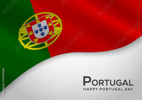 portugal day portugal flag fabric waving background