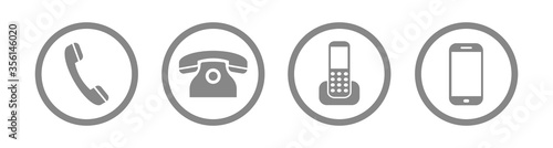 Phone icons. Set of phones isolated on white background , vector illustration