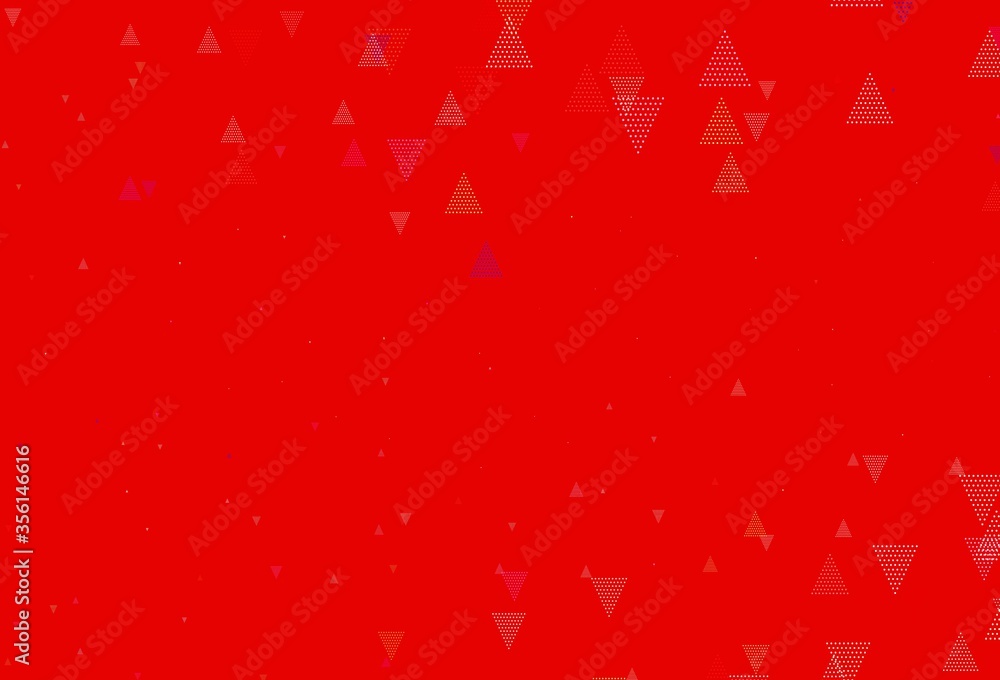 Light Red, Yellow vector background with polygonal style.