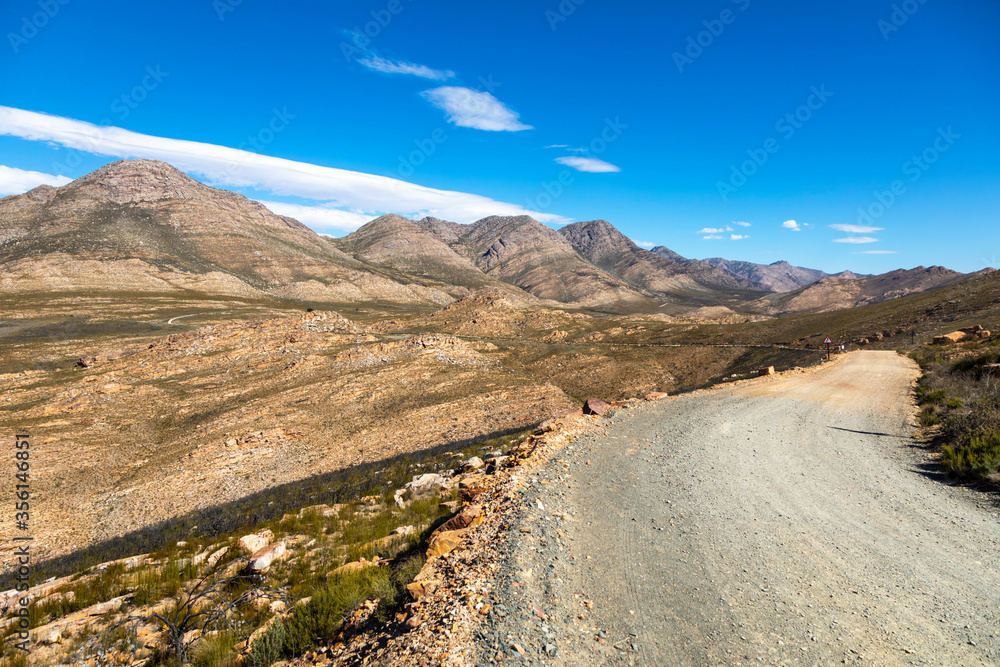 Gravel road in Swartberg Mountain on the way to Gamkaskloof