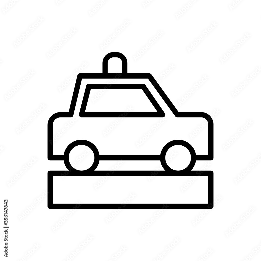 Car, siren icon. Simple line, outline vector elements of firefighters icons for ui and ux, website or mobile application