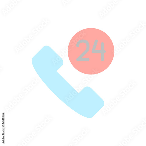 Phone, all day long icon. Simple color vector elements of firefighters icons for ui and ux, website or mobile application