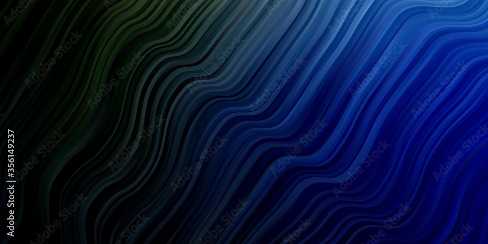 Dark Blue, Green vector template with wry lines. Illustration in abstract style with gradient curved. Template for cellphones. Dark Blue, Green vector template with wry lines. Illustration in abstract style with gradient curved. Template for cellphones.