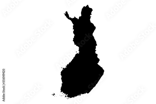 Finland  map with gray tone on  white background,illustration,textured , Symbols of Finland,vector illustration