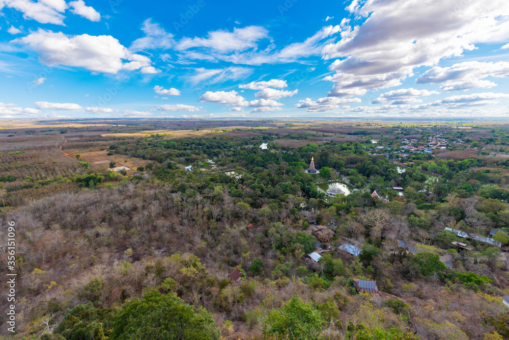 Landscape aerial view from Wat Phu Tok, Thailand Landscape aerial view from Wat Phu Tok, Thailand