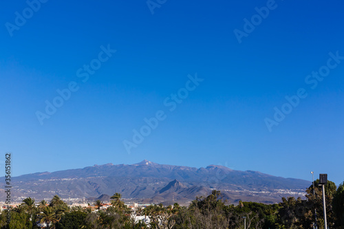 A sign with a mountain in the background © Angelov