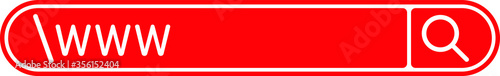 Browser search bar icon. Vector isolated search bar sign symbol