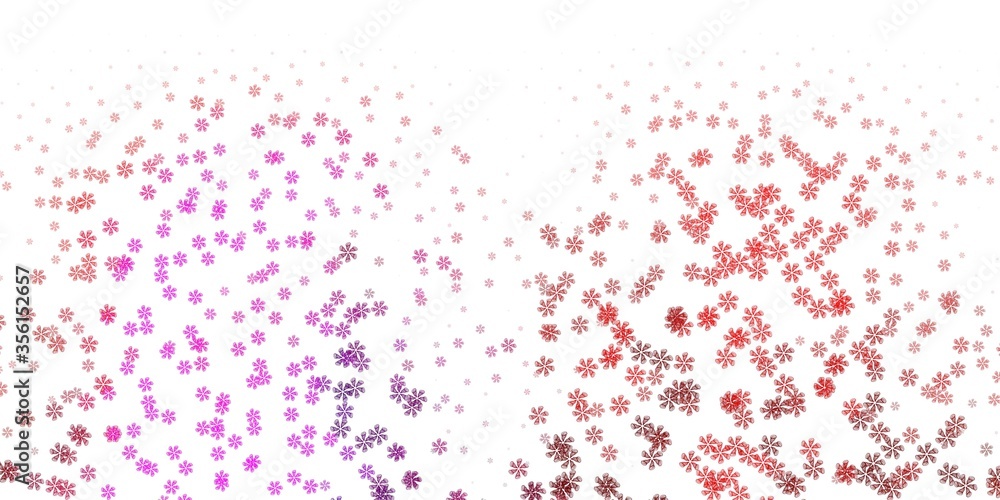 Light pink, yellow vector background with random forms.