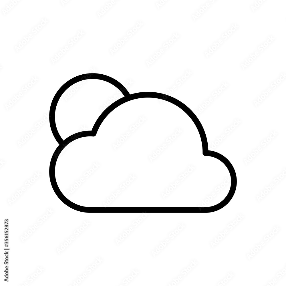 Cloud, sun icon. Simple line, outline vector elements of agriculture icons for ui and ux, website or mobile application Cloud, sun icon. Simple line, outline vector elements of agriculture icons for ui and ux, website or mobile application