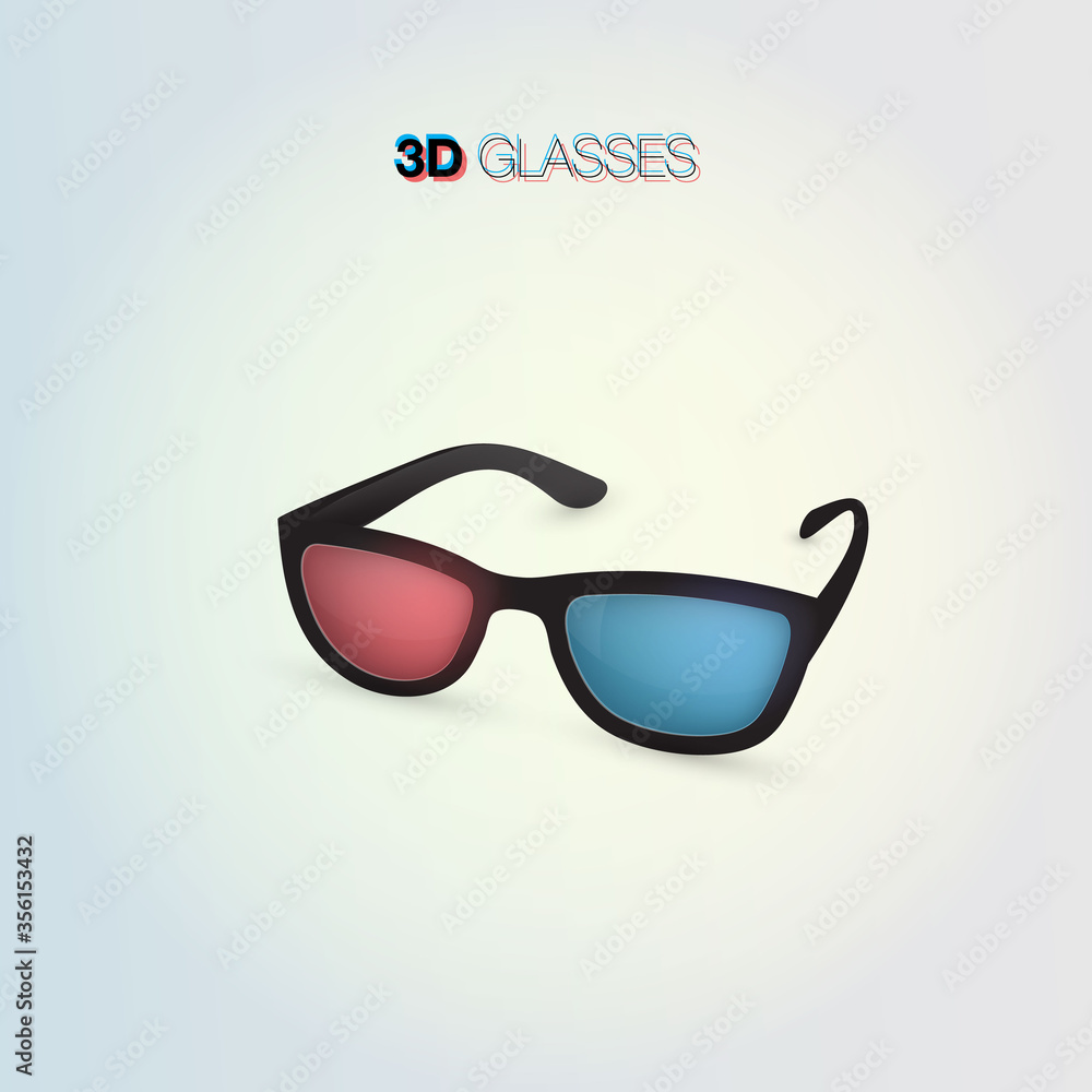 3D movie glasses design 
Eps 10 stock vector illustration