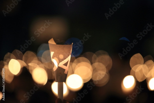 Photography thousands of people attend the Tiananmen square 25th anniversary candlelight vig