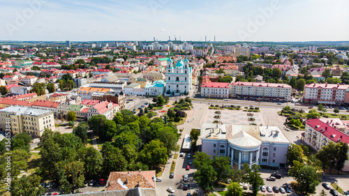 Belarusian city of Hrodna, bird's eye view