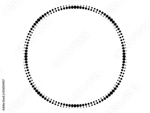 Radial halftone dots in Circle Form for comic books . fireworks Explosion background . Vector Illustration . Starburst round Logo . Circular Design element . Abstract Geometric star rays . Sunburst .