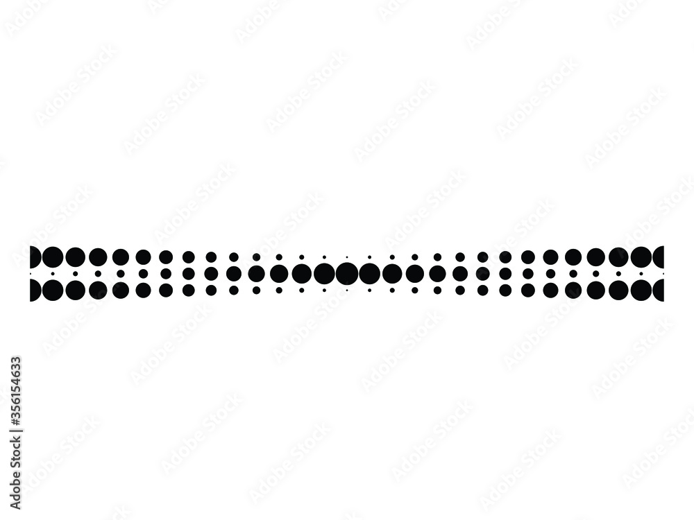 Halftone dots in line form. vector dotted logo. design element
