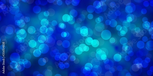 Light BLUE vector background with spots. Glitter abstract illustration with colorful drops. Design for posters, banners.