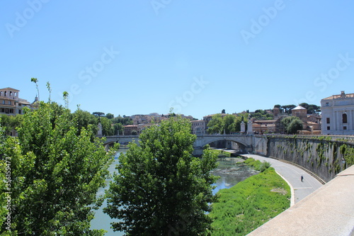 scenic view of river tiber in rome italy
