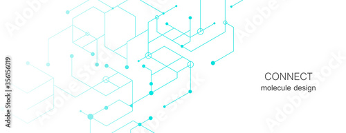 Abstract design of molecules. Vector illustration