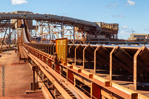 Conveyor belt at port