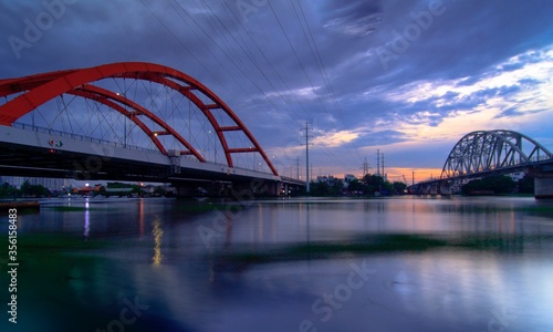 Fototapeta Naklejka Na Ścianę i Meble -  Landscape photo: Binh Loi Bridge, Vietnam