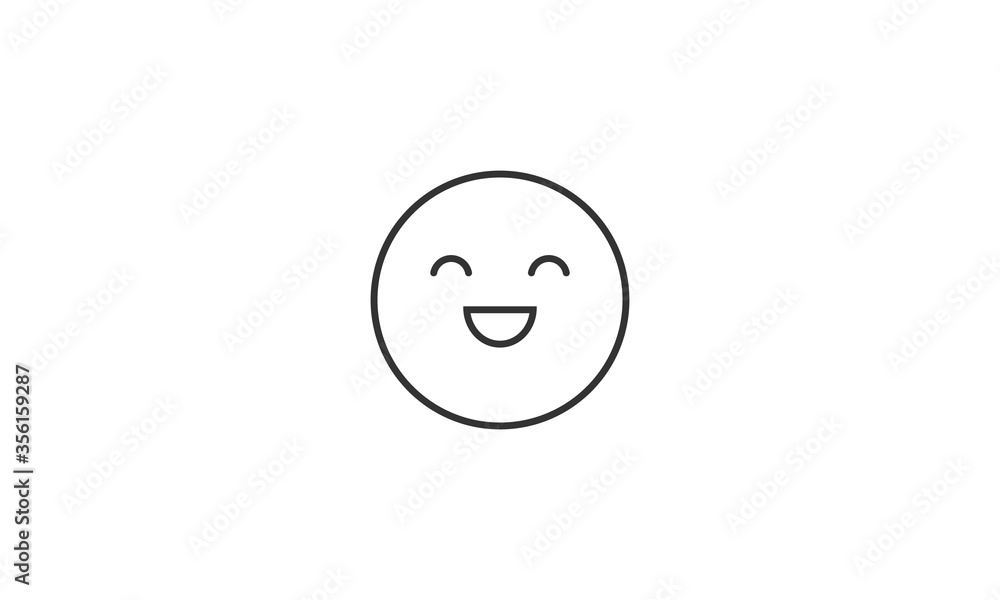 Fototapeta premium icon, smile, face, illustration, happy, symbol, cartoon, smiley, emoticon, emotion