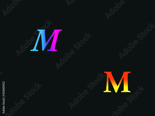Capital letter M vector image