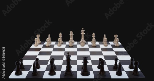 Chess zooming in shot for business strategy concept content (ID: 356160638)