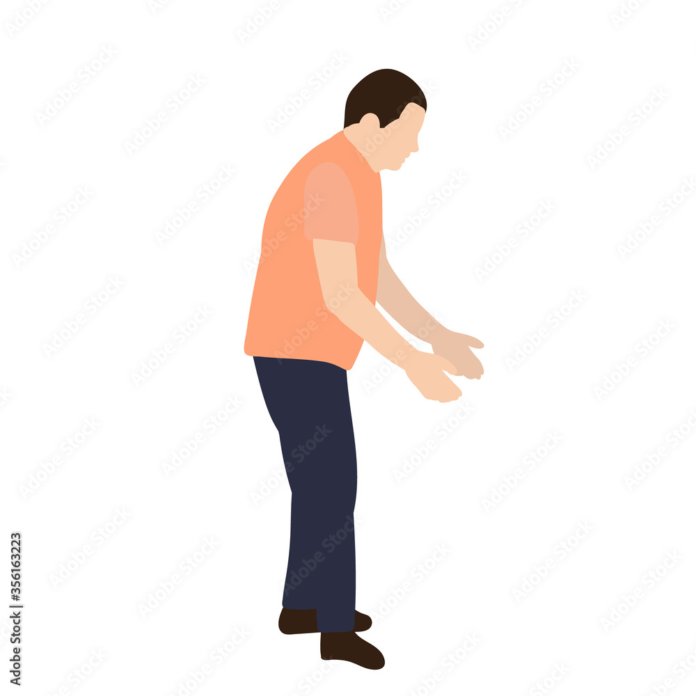 vector, on a white background, in a flat style man, guy vector, on a white background, in a flat style man, guy